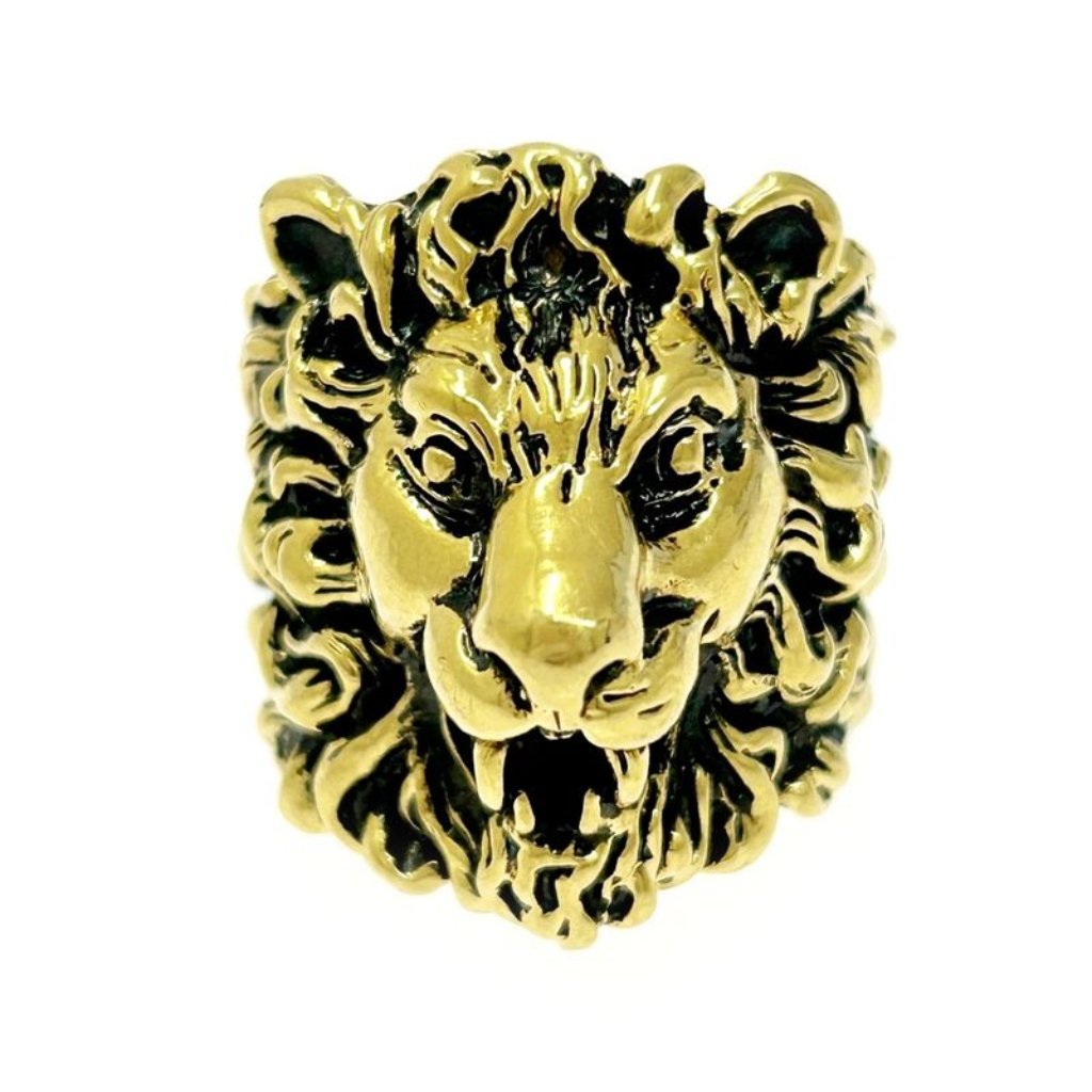 Gucci Gp Lion Head Ring Gold